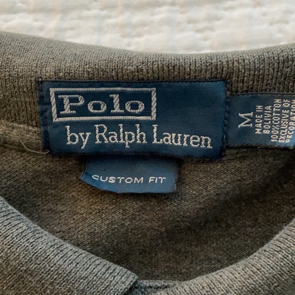 Polo Ralph Lauren Long Sleeve Polo Shirt Grey M - Picture 7 of 8